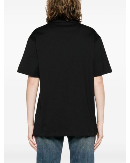 Camiseta con logo bordado Etro de color Black
