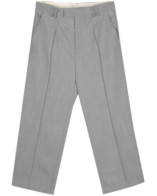 N°21 Gray Straight-leg Cropped Trousers