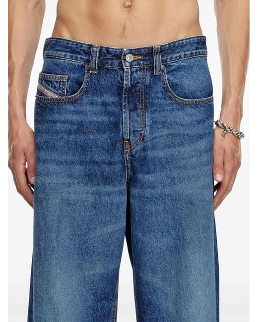 Jean D-Macro À Patch Logo DIESEL pour homme en coloris Blue