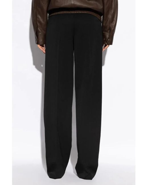 Saint Laurent Black Straight Leg Trousers