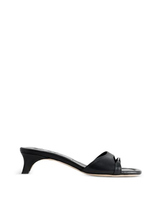 By Far Black Babygirl Leather Sandals