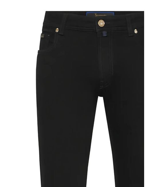 Billionaire Black Button-Closure Jeans for men
