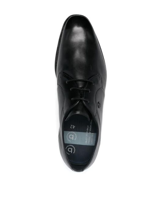 Bugatti Black Mansueto Flex Leather Oxford Shoes for men