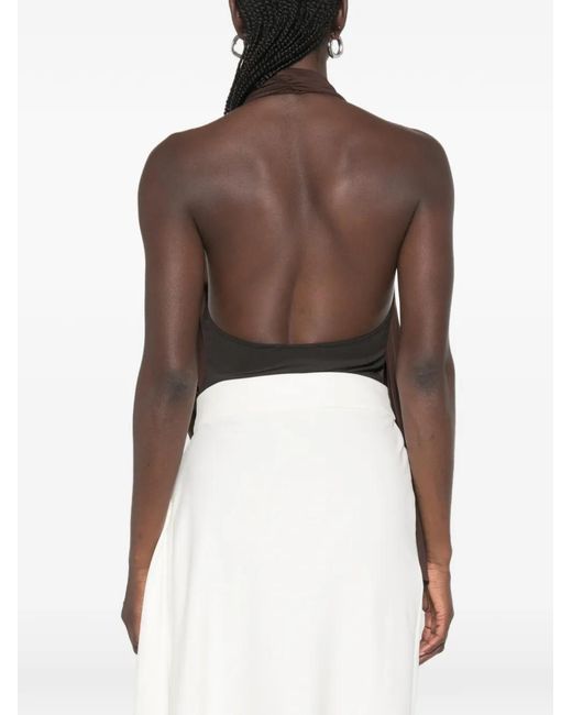 Coperni Brown Draped Top