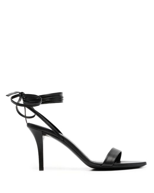 The Row Black 90mm Heeled Sandals
