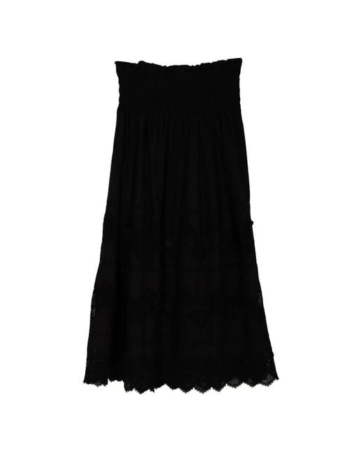 The Great Black The Rosette Crochet-Trim Midi Skirt