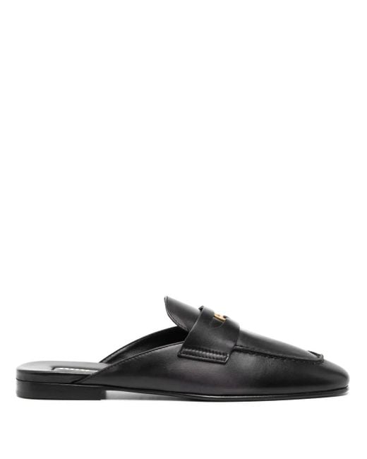 Miu Miu Black Bleached Leather Loafers
