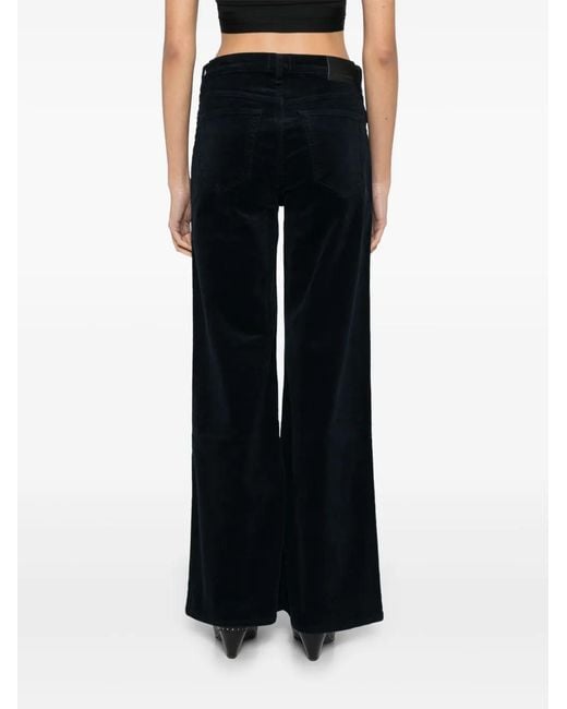 Citizens of Humanity Black Raven Wide-Leg Trousers