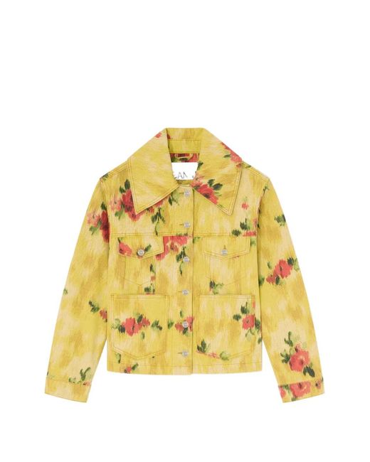 Giacca A Fiori di Ganni in Yellow