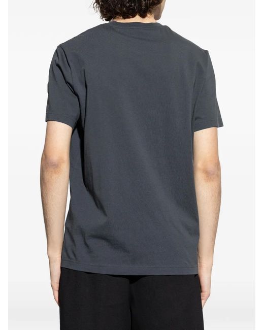 Moncler Blue Logo Printed T-Shirt for men