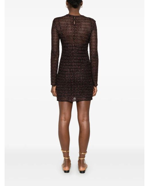 Missoni オープンニット ミニドレス Brown
