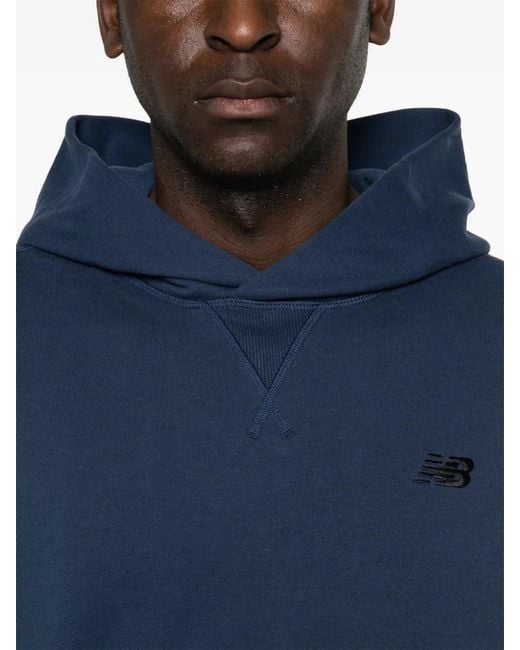 New Balance Blue Athletics French Terry Hoodie for men