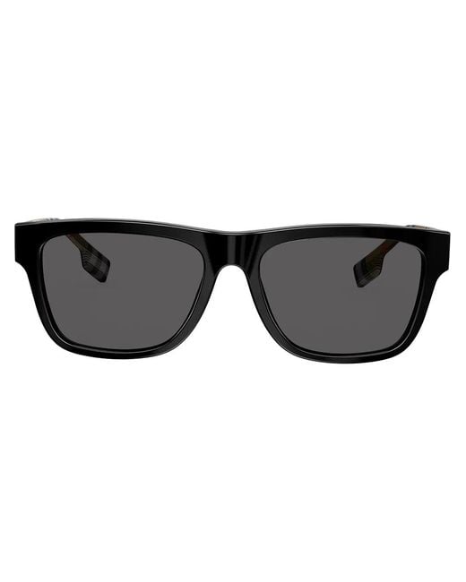 Burberry Black Square Frame Sunglasses for men