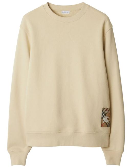 Burberry Natural Cotton Crewneck Sweatshirt for men
