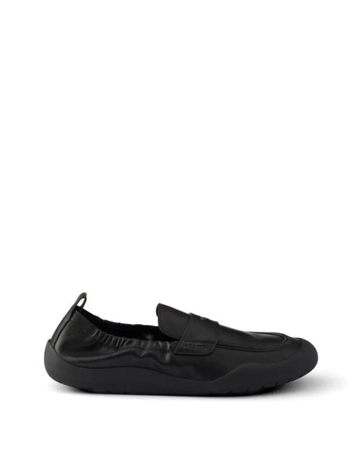 Prada Black Speedrock Leather Loafers for men