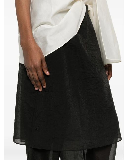 Viktoria Chan Black Zip-Fatening Palazzo Pants