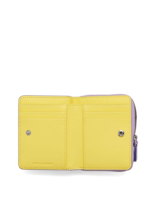 Marc Jacobs Purple The Leather Mini Compact Wallet