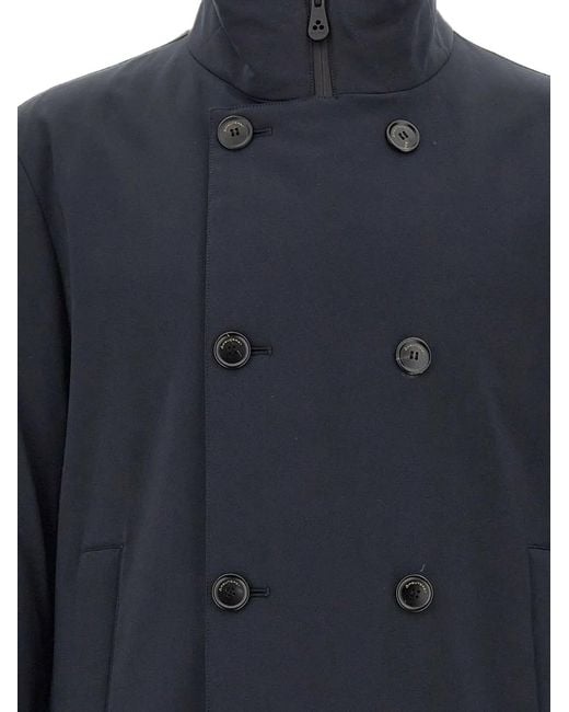 Peuterey Blue Militao Tj Double-Breasted Coat for men