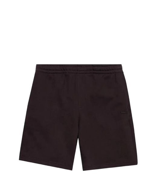 Lacoste Black Logo-Embroidered Drawstring Shorts