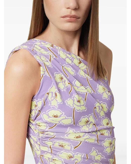 Versace Purple One-Shoulder Lilac Top