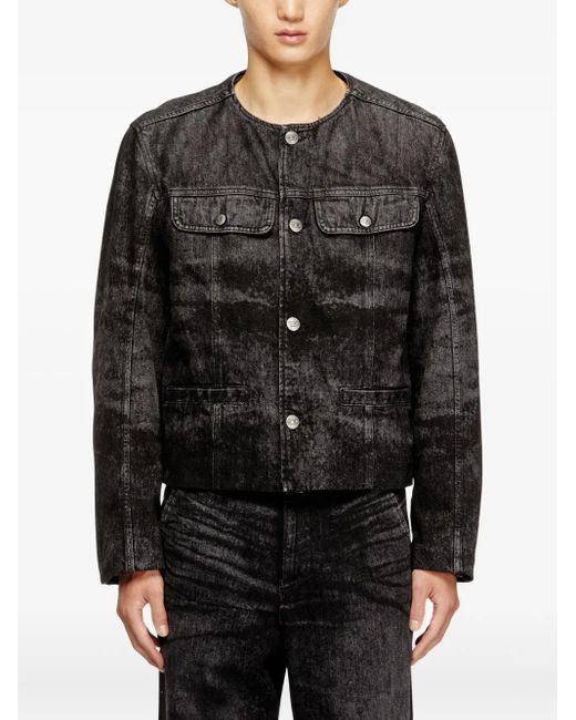 DIESEL Black Denim Jackets for men