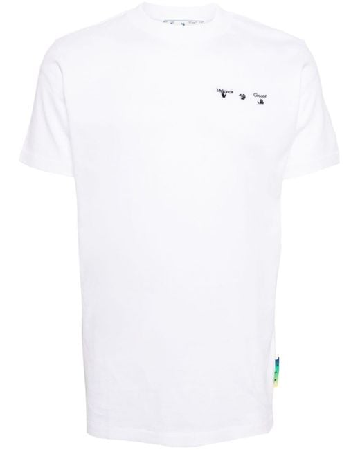 Off-White c/o Virgil Abloh White Arrows-motif Cotton T-shirt for men