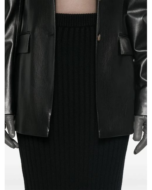 Max Mara Black Seta Midirock