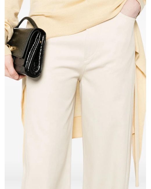 Totême White Organic Cotton Trousers