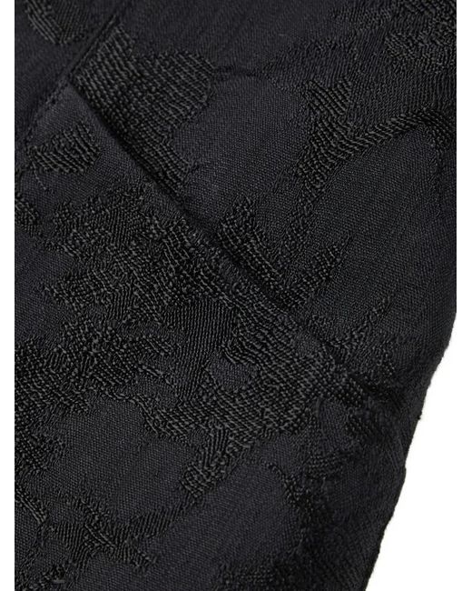 Shanghai Tang Black Jacquard Short Sleeve Jacket