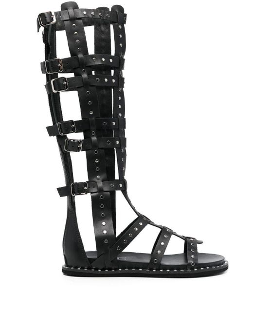Cult Black Studded Gladiator Sandals