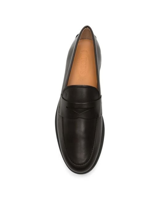 Tod's Black Gommino Penny Loafers for men