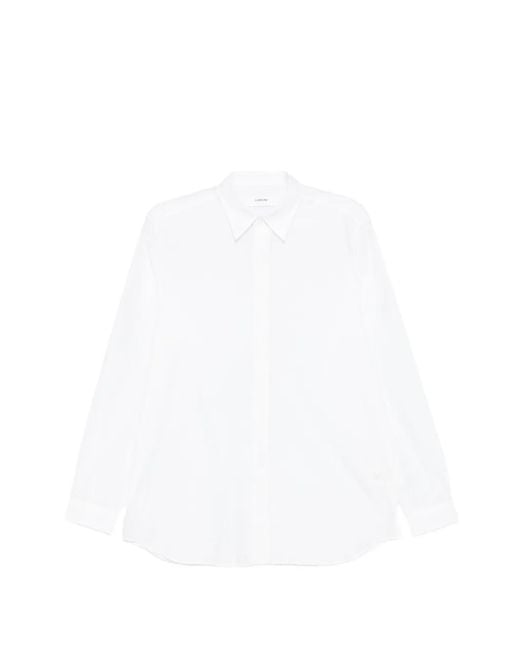 Lardini White Button-Fastening Shirt for men