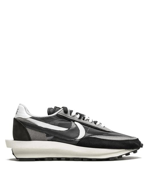 Nike White X Sacai Ldwaffle "Dark" Sneakers