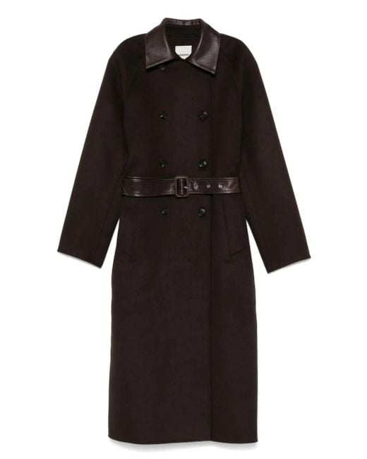Sandro Black Double-Breasted Coat