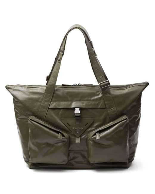 Prada Black Leather Travel Bag - Unisex - Leather