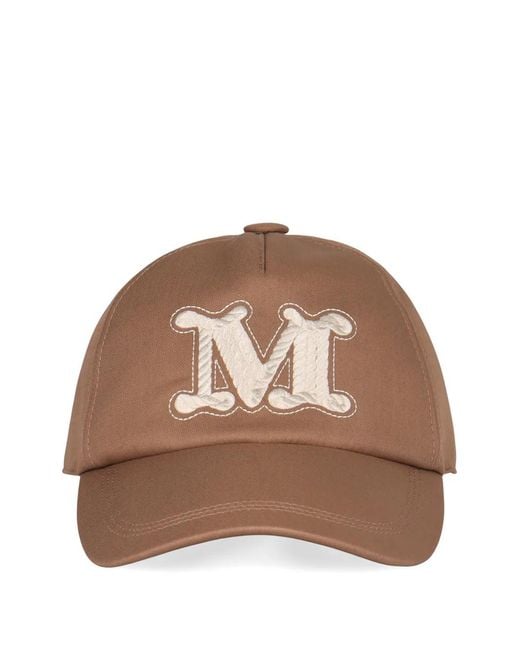 Max Mara Brown Monogram Baseball Cap