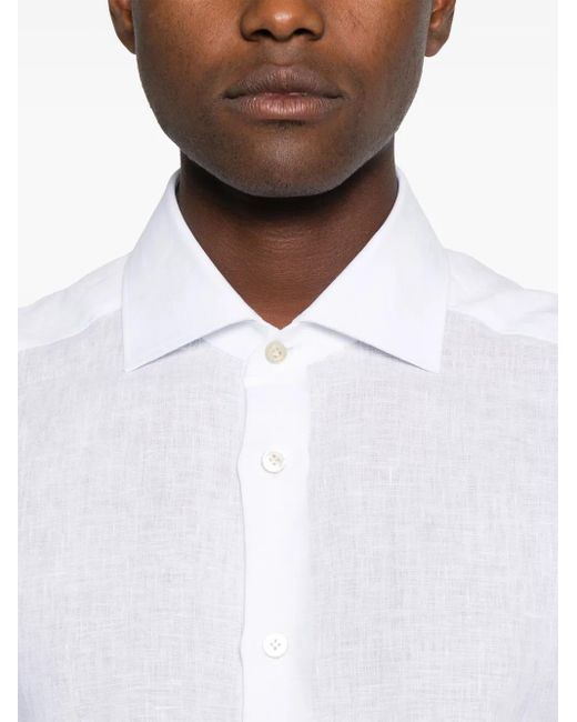 Kiton Langärmeliges Hemd in White für Herren