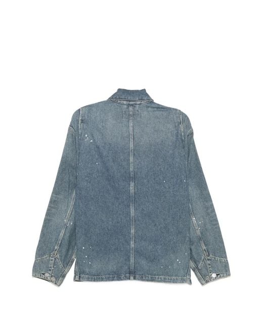 Carhartt Blue Veste En Jean À Patch Logo