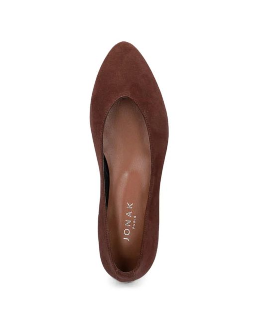 JONAK PARIS Brown Ballerines Dassus En Daim