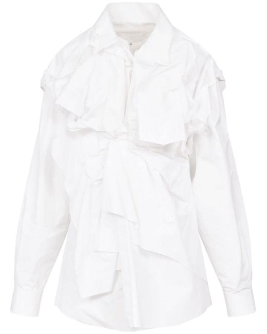 Camicia con arricciatura di Maison Margiela in White
