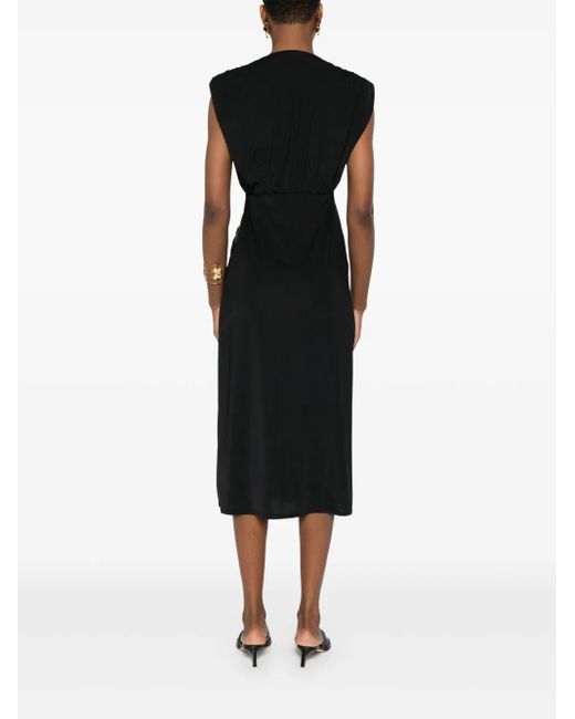 Mc2 Saint Barth Black Marina midi dress