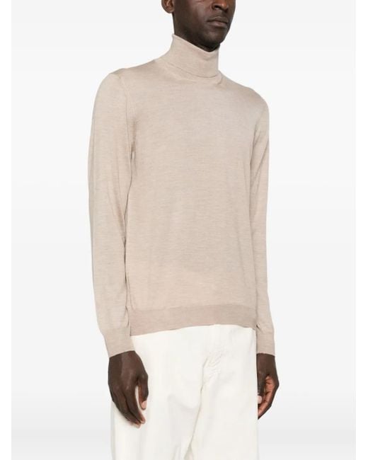 GIUUNO White Roll-Neck Sweater for men