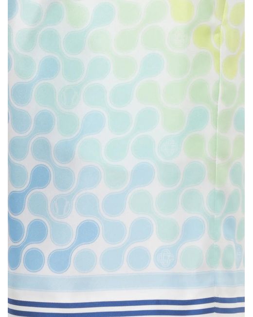 Casablanca Blue Tennis-Tile Pattern Shorts for men