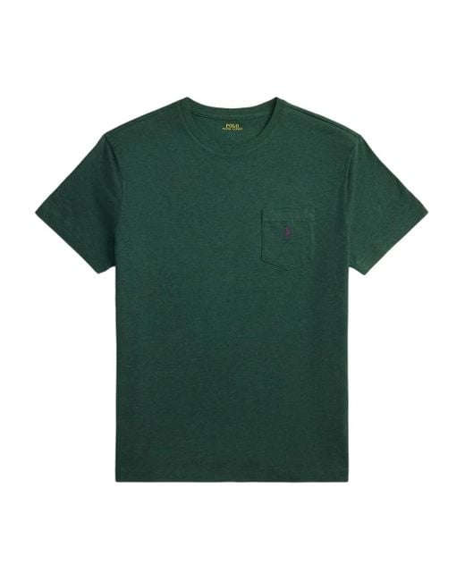 Polo Ralph Lauren Green Patch-Pocket T-Shirt for men