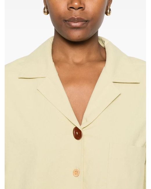 Nanushka Cropped Blouse in het Natural