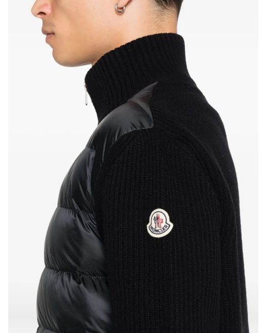 メンズ Moncler キルティング カーディガン Black