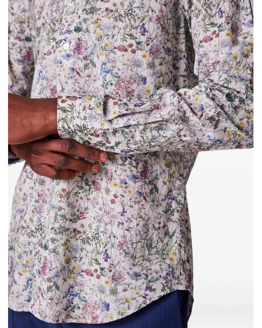 Paul Smith White Liberty Floral-Print Shirt for men