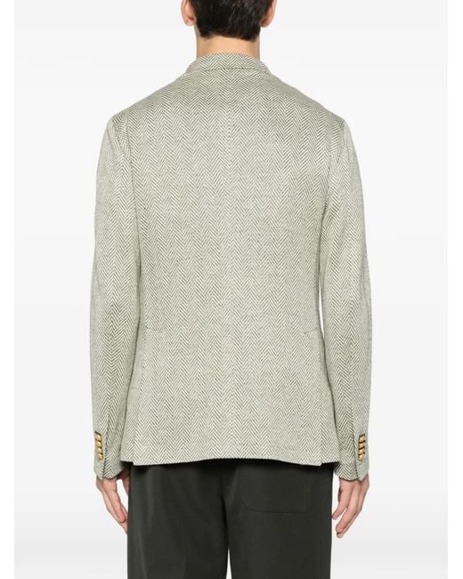 Tagliatore Herringbone-Pattern Jacket in Green für Herren