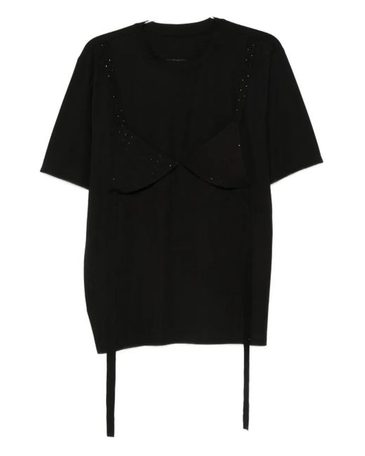 Camiseta Riri con detalle de sujetador Hamza de color Black
