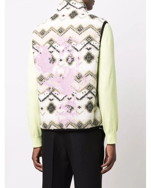 MSGM Multicolor Reversible Zipped Gilet for men
